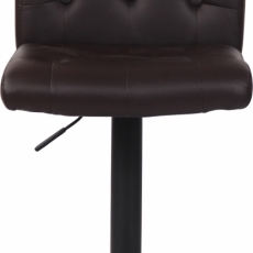 Barová stolička Kells, syntetická koža, hnedá - 2