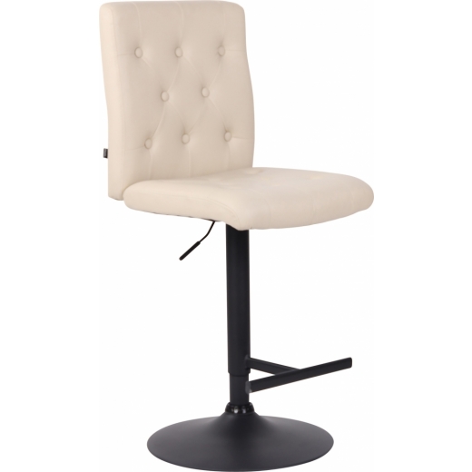 Barová stolička Kells, syntetická koža, krémová - 1