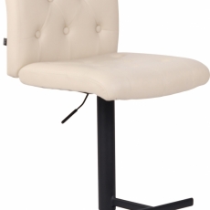Barová stolička Kells, syntetická koža, krémová - 1