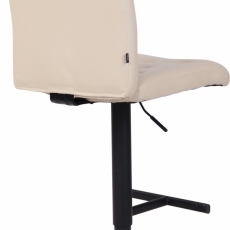 Barová stolička Kells, syntetická koža, krémová - 4