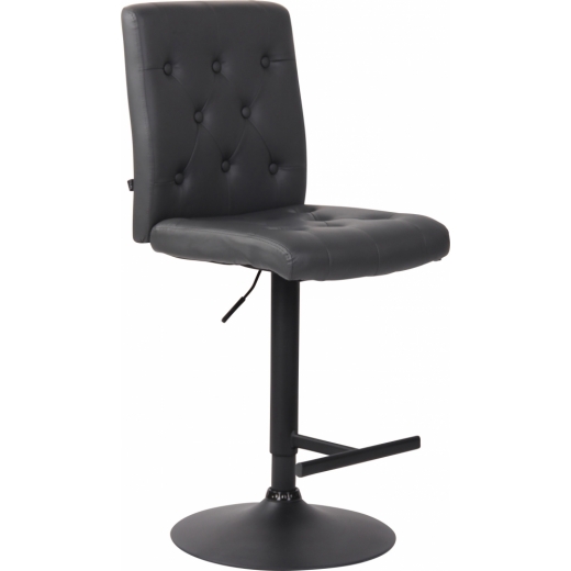 Barová stolička Kells, syntetická koža, šedá - 1