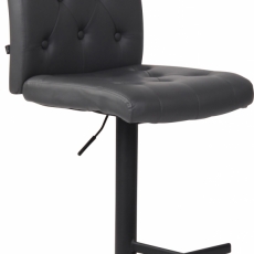 Barová stolička Kells, syntetická koža, šedá - 1