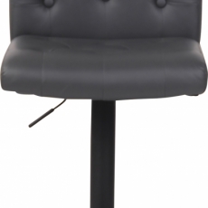 Barová stolička Kells, syntetická koža, šedá - 2