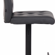 Barová stolička Kells, syntetická koža, šedá - 3