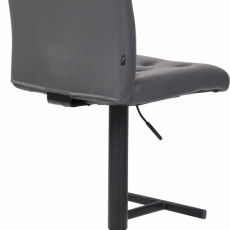 Barová stolička Kells, syntetická koža, šedá - 4