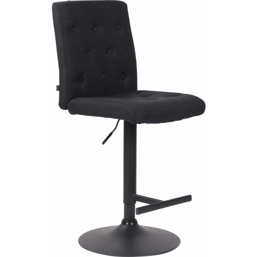 Barová stolička Kells, textil, čierna - 1
