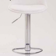 Barová stolička Kiel (SET 2 ks), syntetická koža, biela - 2
