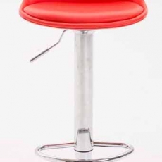 Barová stolička Kiel (SET 2 ks), syntetická koža, červená - 2