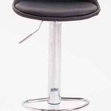 Barová stolička Kiel (SET 2 ks), syntetická koža, čierna - 2