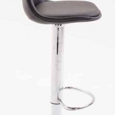Barová stolička Kiel (SET 2 ks), syntetická koža, čierna - 3