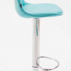 Barová stolička Kiel (SET 2 ks), syntetická koža, modrá - 3