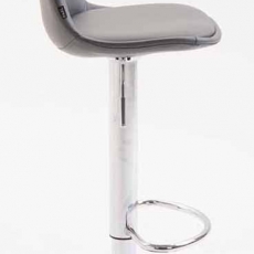 Barová stolička Kiel (SET 2 ks), syntetická koža, šedá - 3