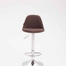 Barová stolička Kiel (SET 2 ks), textil, hnedá - 2