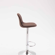 Barová stolička Kiel (SET 2 ks), textil, hnedá - 3