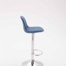 Barová stolička Kiel (SET 2 ks), textil, modrá - 3