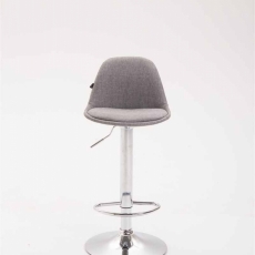 Barová stolička Kiel (SET 2 ks), textil, šedá - 2