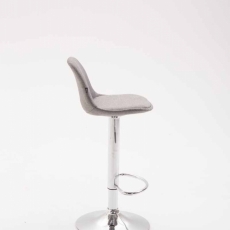 Barová stolička Kiel (SET 2 ks), textil, šedá - 3