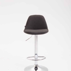 Barová stolička Kiel (SET 2 ks), textil, tmavo šedá - 2