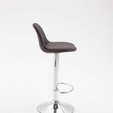 Barová stolička Kiel (SET 2 ks), textil, tmavo šedá - 3