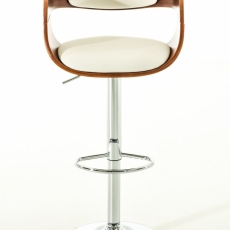 Barová stolička King, biela / orech - 2