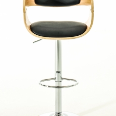 Barová stolička King (SET 2 ks), syntetická koža, čierna - 1
