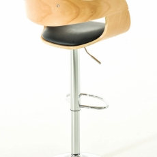 Barová stolička King (SET 2 ks), syntetická koža, čierna - 3