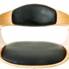 Barová stolička King (SET 2 ks), syntetická koža, čierna - 4