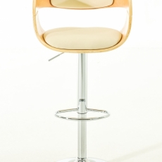 Barová stolička King (SET 2 ks), syntetická koža, krémová - 1