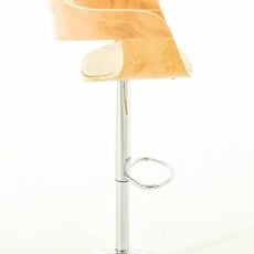 Barová stolička King (SET 2 ks), syntetická koža, krémová - 2