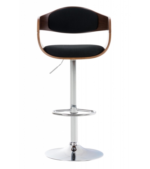 Barová stolička Kingston, textil, orech / čierna
