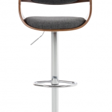 Barová stolička Kingston, textil, orech / svetlo šedá - 5