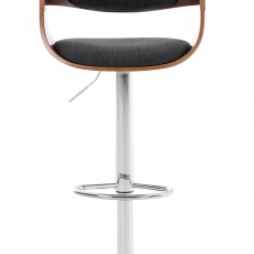 Barová stolička Kingston, textil, orech / tmavo šedá - 2