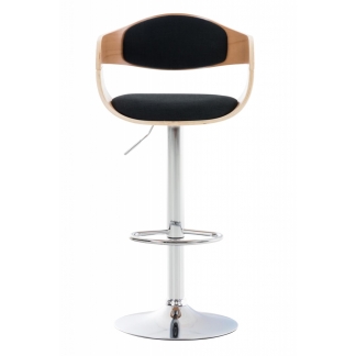 Barová stolička Kingston, textil, prírodná / čierna