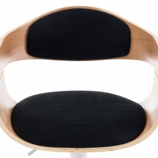 Barová stolička Kingston, textil, prírodná / čierna - 5