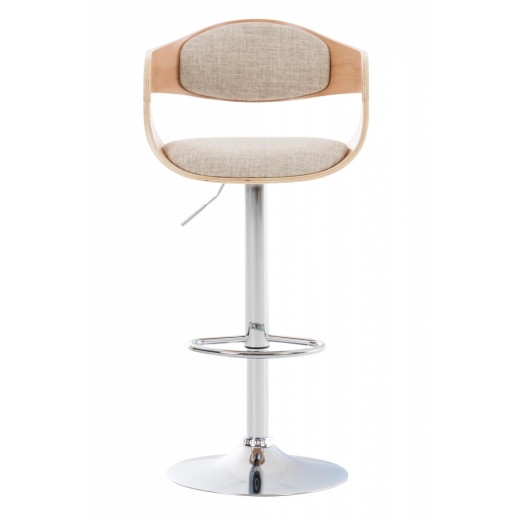 Barová stolička Kingston, textil, prírodná / krémová - 1