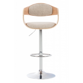 Barová stolička Kingston, textil, prírodná / krémová