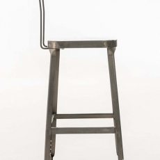 Barová stolička kovová Eaton, metalická - 3