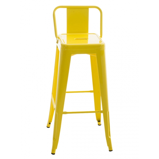 Barová stolička kovová Mason, žltá - 1