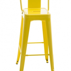 Barová stolička kovová Mason, žltá - 1