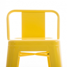 Barová stolička kovová Mason, žltá - 3