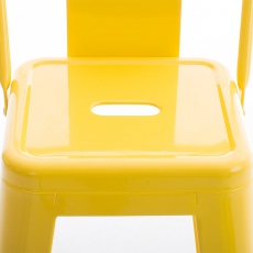 Barová stolička kovová Mason, žltá - 4