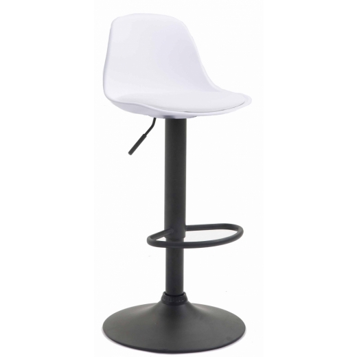 Barová stolička Kyla I., syntetická koža, biela - 1