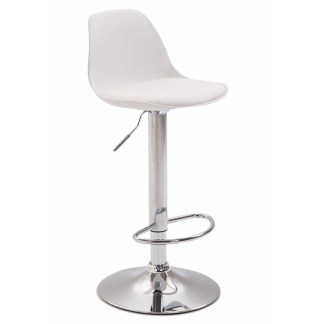 Barová stolička Kyla II., syntetická koža, biela