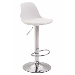 Barová stolička Kyla II., syntetická koža, biela