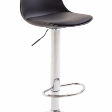 Barová stolička Kyla II., syntetická koža, čierna - 1