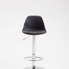 Barová stolička Kyla II., syntetická koža, čierna - 2