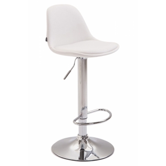 Barová stolička Kyla III., syntetická koža, biela