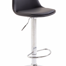 Barová stolička Kyla III., syntetická koža, čierna - 1