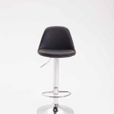 Barová stolička Kyla III., syntetická koža, čierna - 2