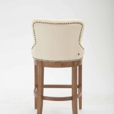 Barová stolička Lake, krémová / drevo - 5
